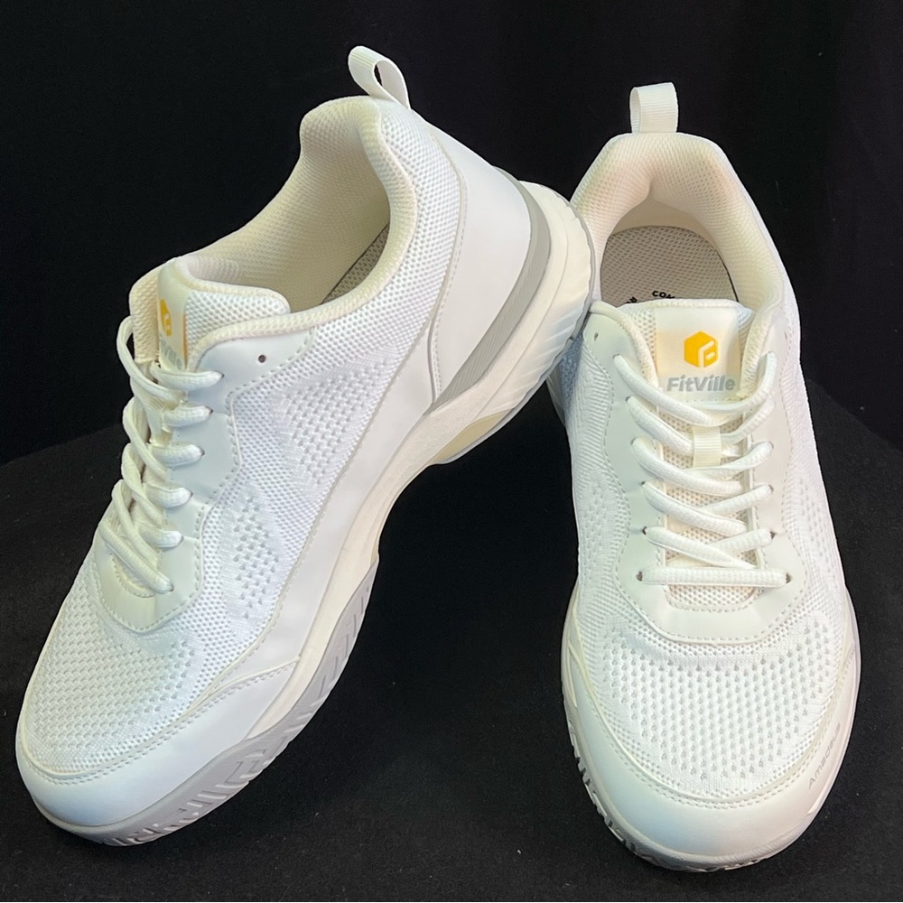 🏓👟 Women's White FootVille Court Tennis Amadeus V2 Wide Pickleball Shoes